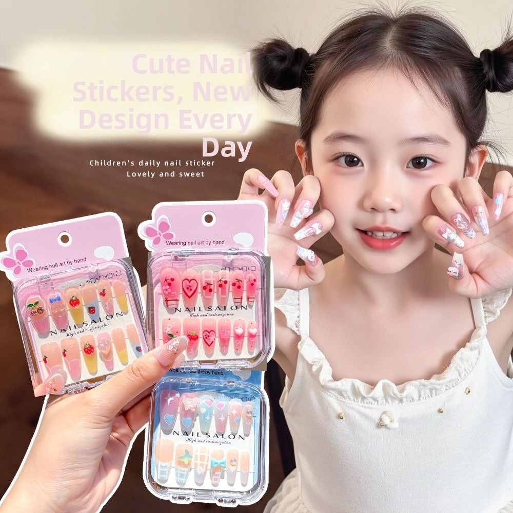Nail Art Love - Neue Modische Cartoon-Kinder-Fingernägel mit Kirschen und