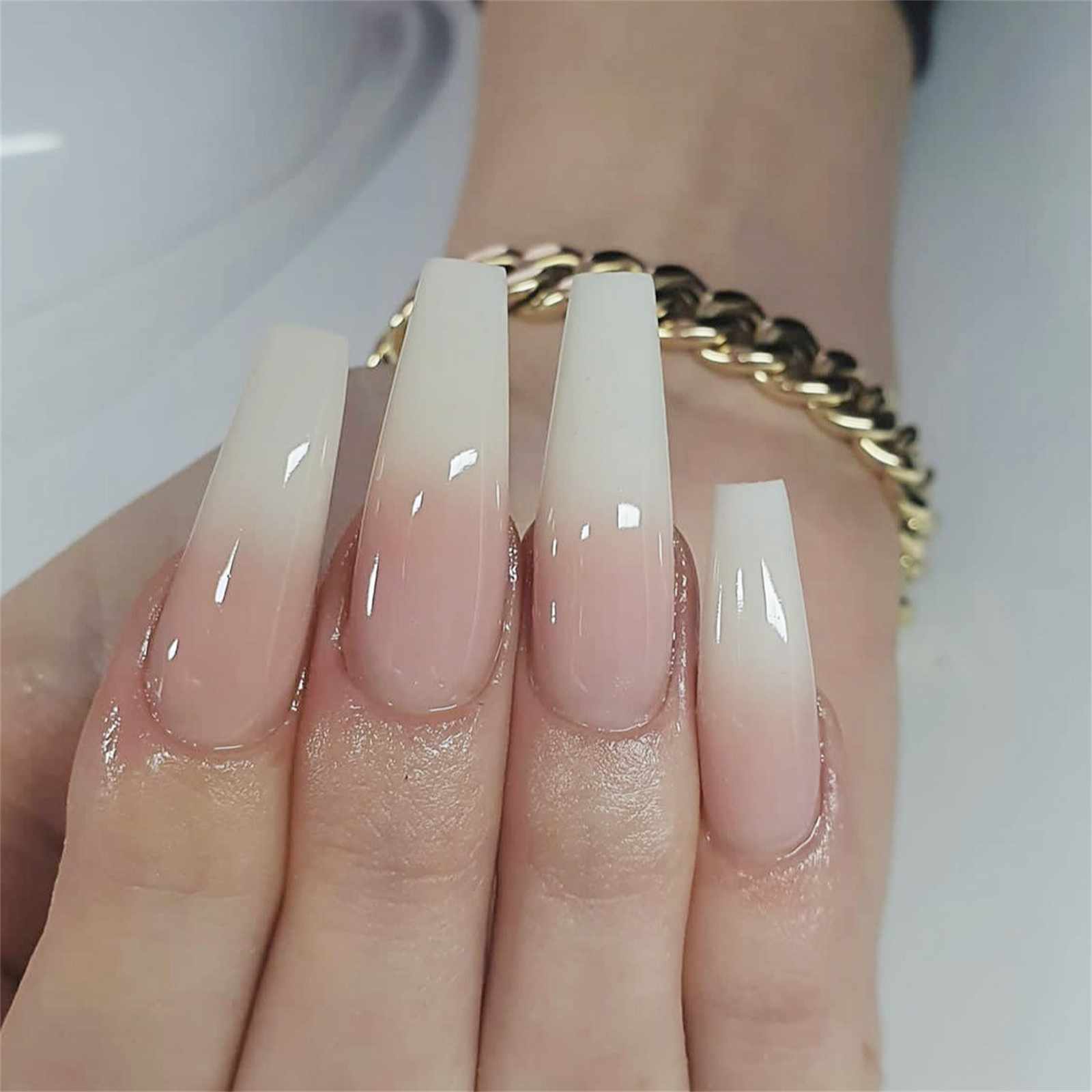 Nail Art Wedding - Lange Ballerina-Kunstnägel für Frauen und Mädchen,