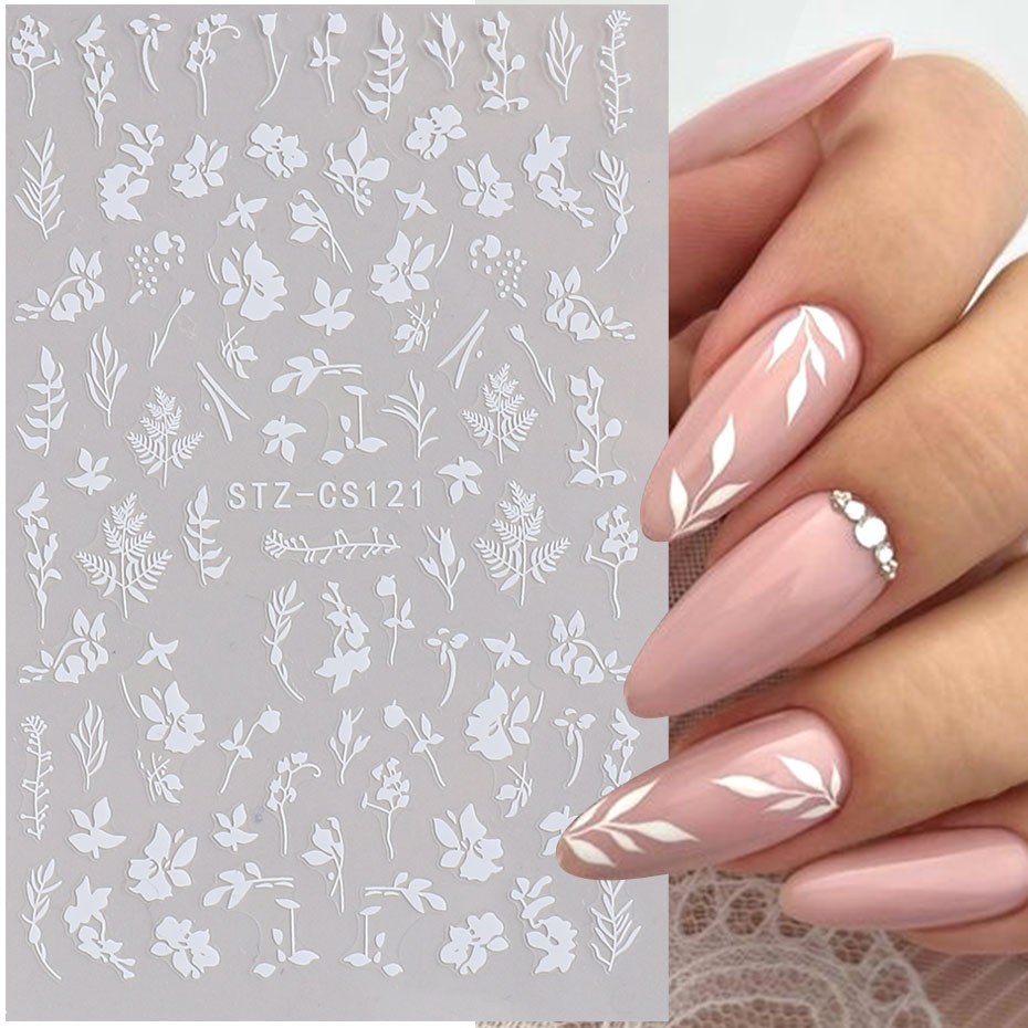 Nail Art Simple Elegant - 2 stücke 3D Einfache Floral Blatt
