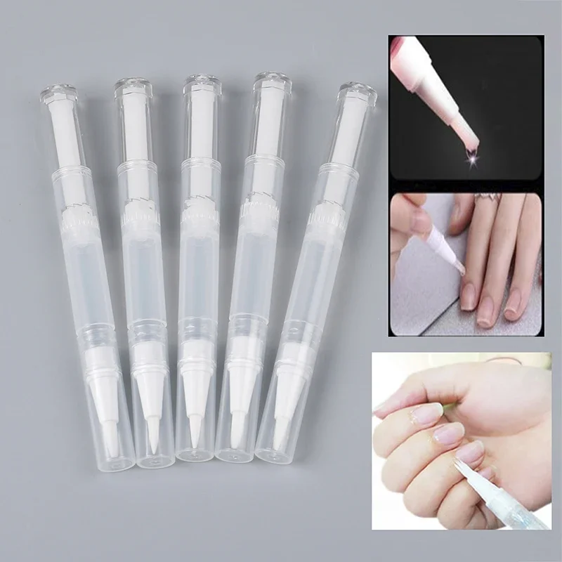 Cuticle Oil Pen - 5 Stück 3ml Transparente Twist-Nagellackstifte, Leere