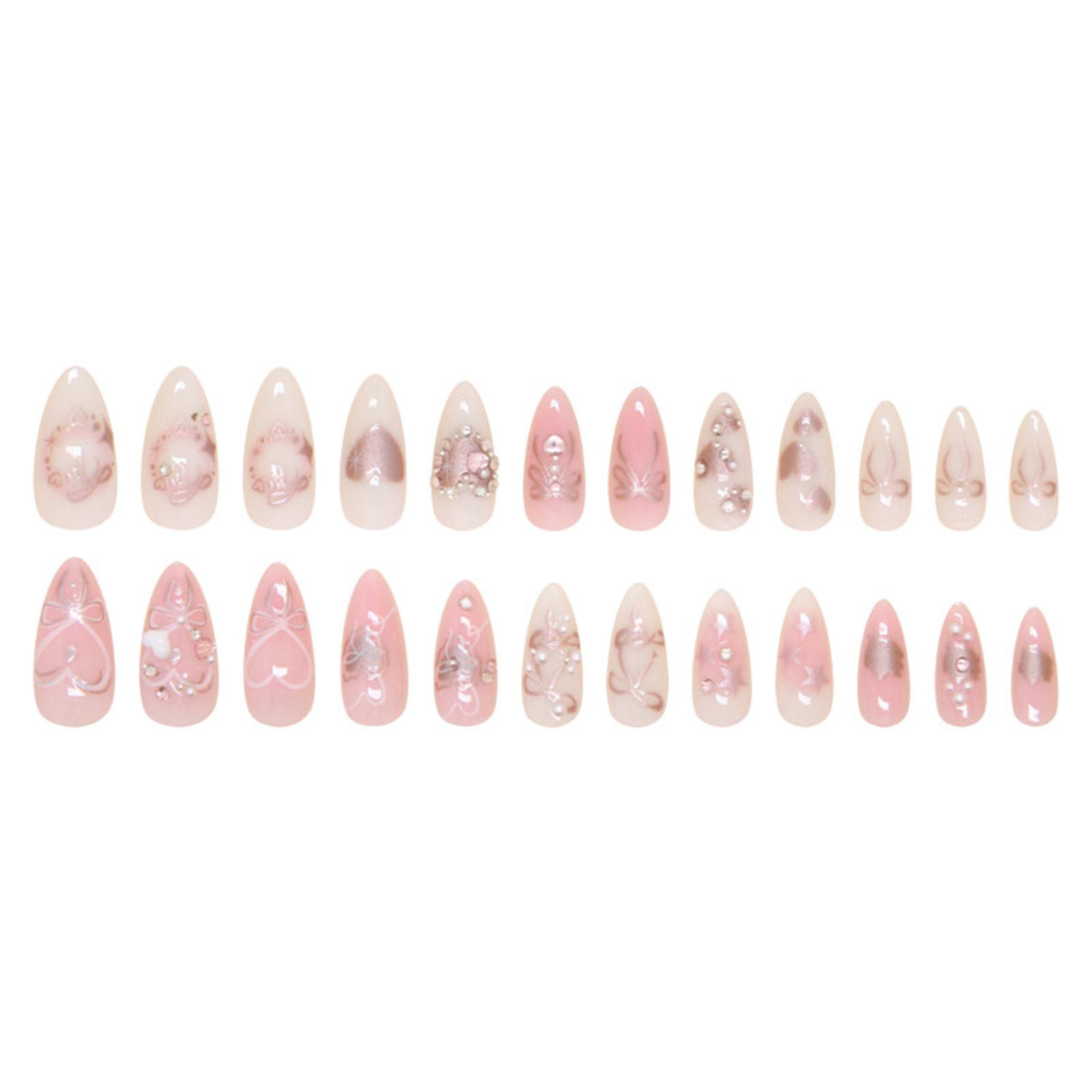 Nail Art Wedding - Aufklebbare Nägel, einfach anzubringende Kunstnägel für