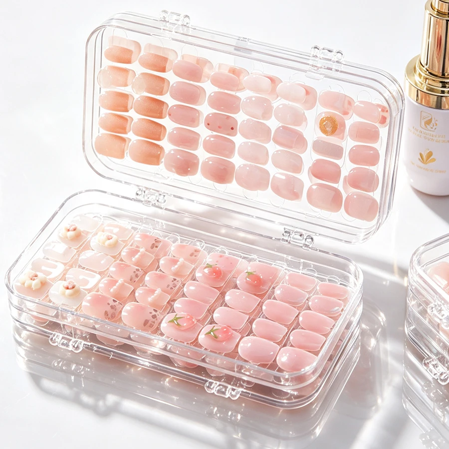 Nail Art Halal - Transparente Faltbare Aufbewahrungsbox für Aufklebenägel, Staubdichte