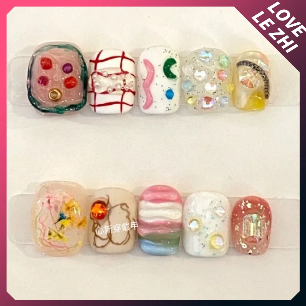 10 Stücke Diy Kreativität Lust – Nail Art Love Bewertung und Preis