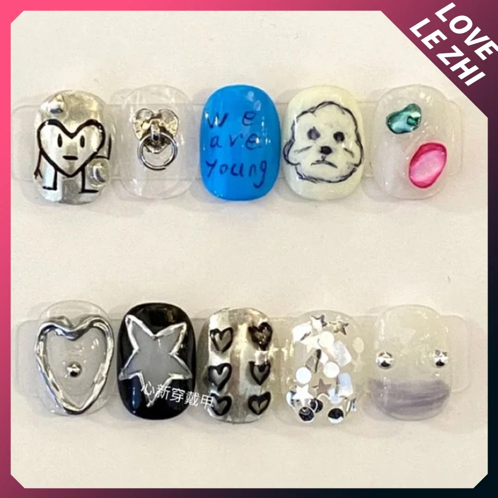 10 Stücke Diy Kreativität Lust – Nail Art Love Bewertung und Preis