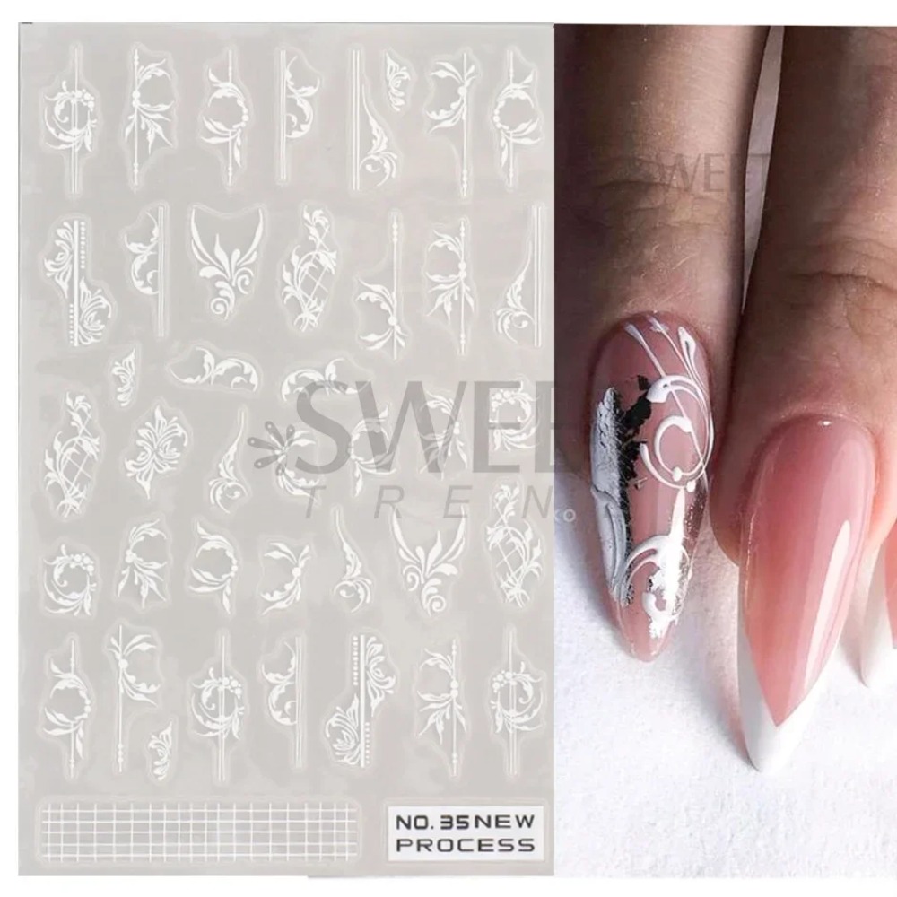 Weiße Spitze Blume Nail Art Au – Nail Art Simple Elegant Bewertung und Preis