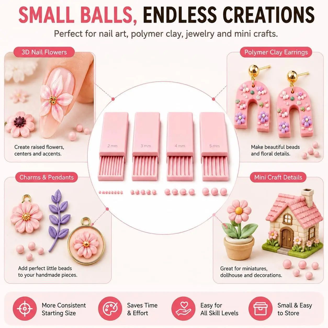 4-teiliges 3D-Druck-Ton-Gel-Ba – Nail Art Flower Bewertung und Preis
