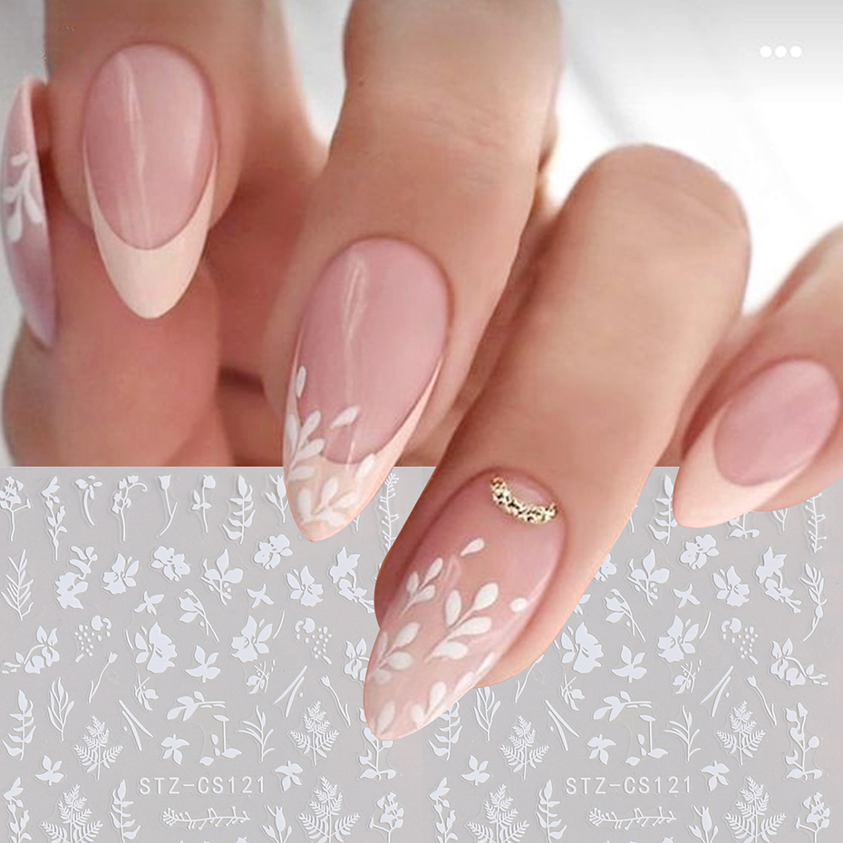 2 stücke 3D Einfache Floral Bl – Nail Art Simple Elegant Bewertung und Preis