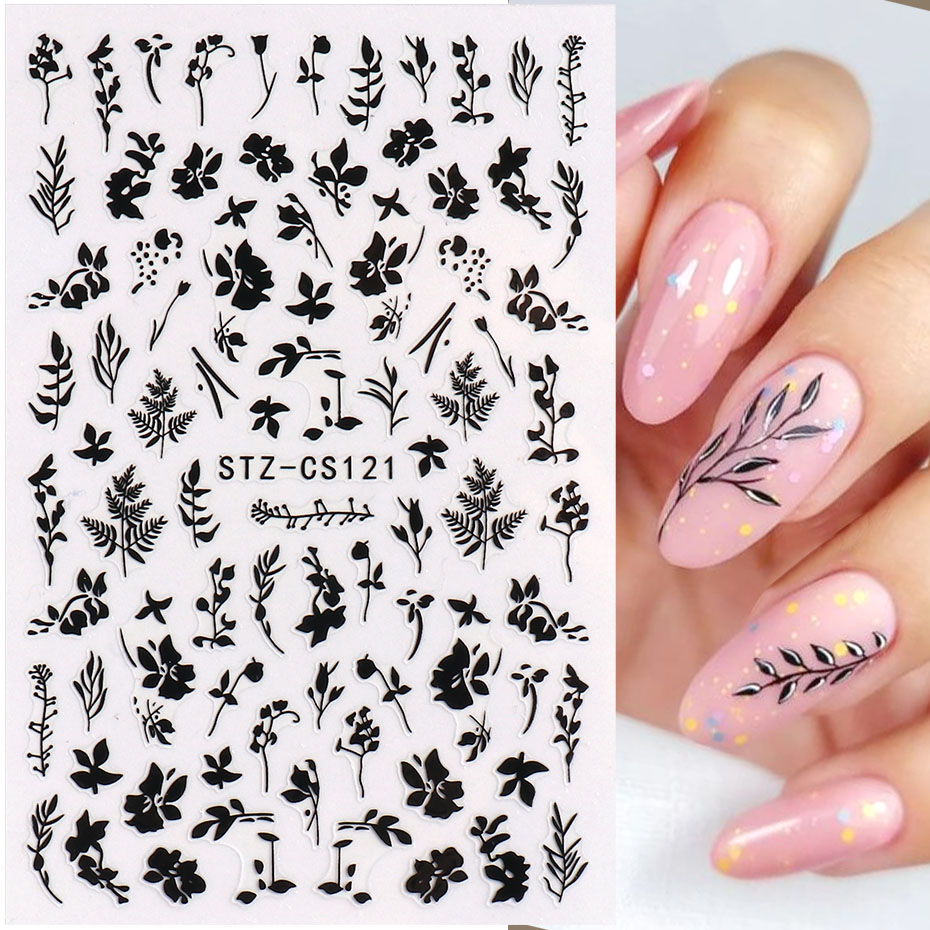 2 stücke 3D Einfache Floral Bl – Nail Art Simple Elegant Bewertung und Preis