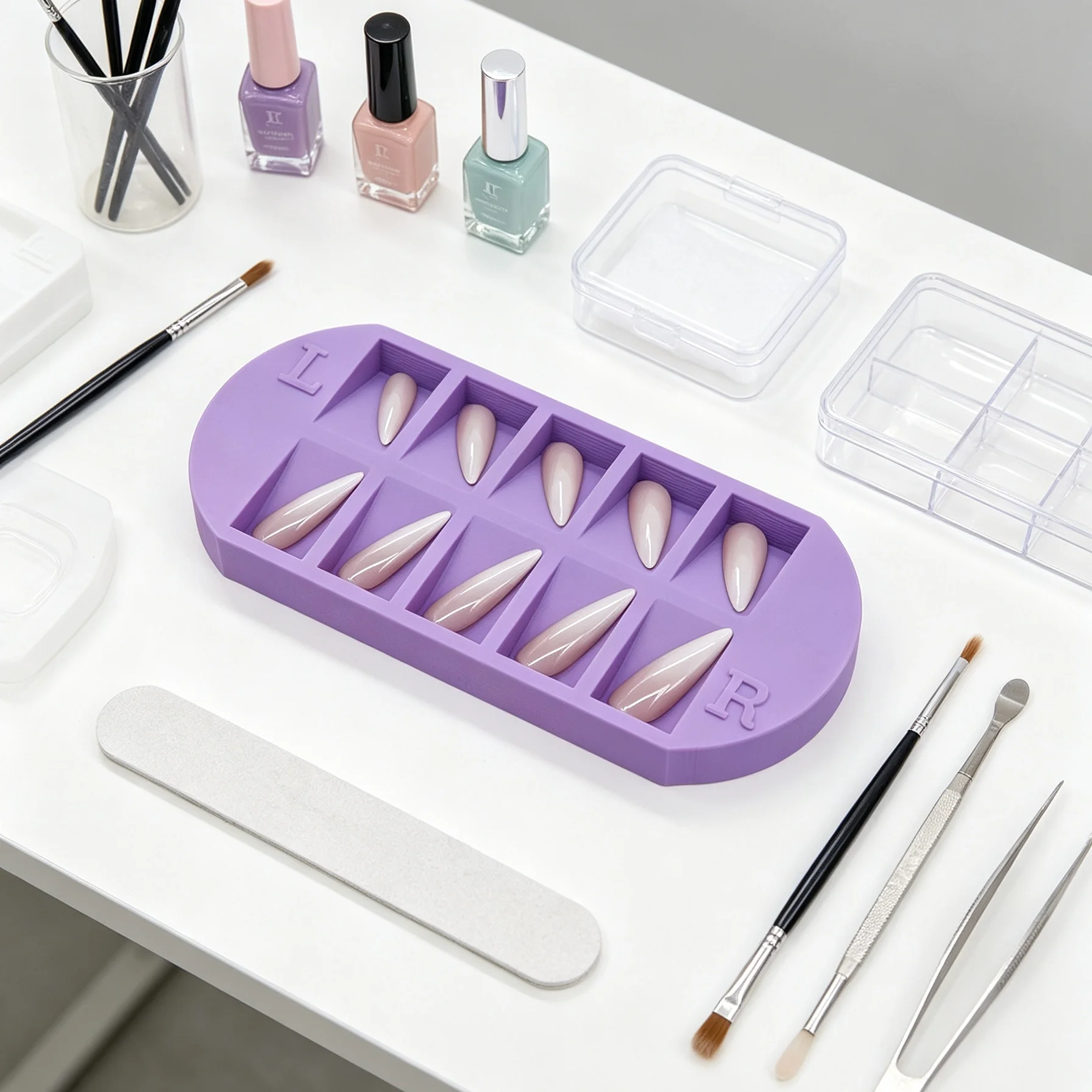8-Fächer-Nagelspitzen-Aufbewah – Nail Art Halal Bewertung und Preis