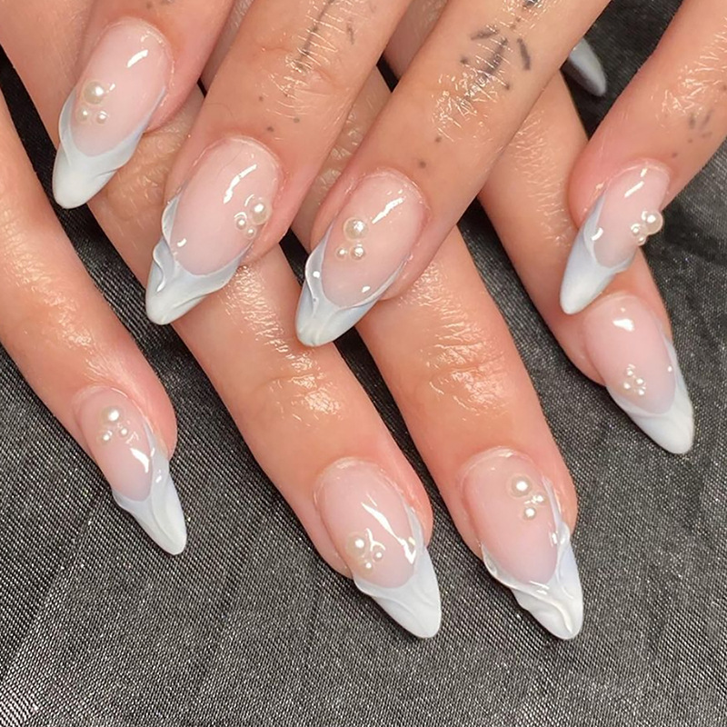 24 Stück einfache grüne franzö – Nail Art Flower Bewertung und Preis