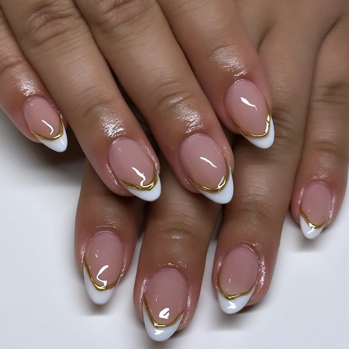 Französische Nude Pink Weiße K – Nail Art Simple Elegant Bewertung und Preis