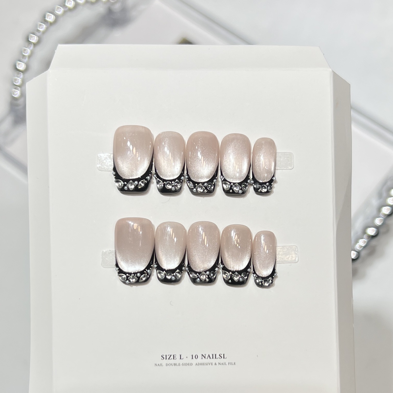 10 Stück schwarze Katzenaugen- – Nail Art Wedding Bewertung und Preis