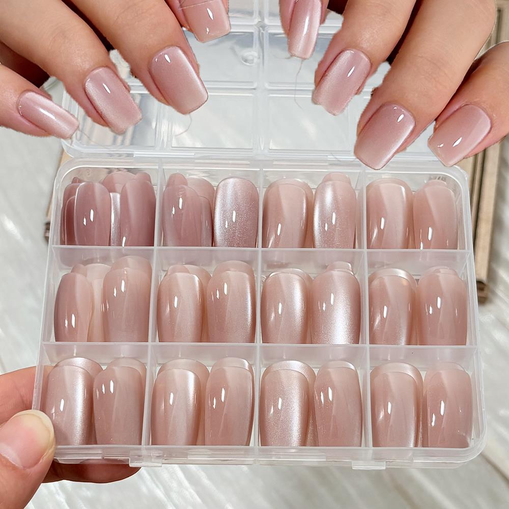 144 Stück/Box Nude Pink Katzen – Nail Art Wedding Bewertung und Preis