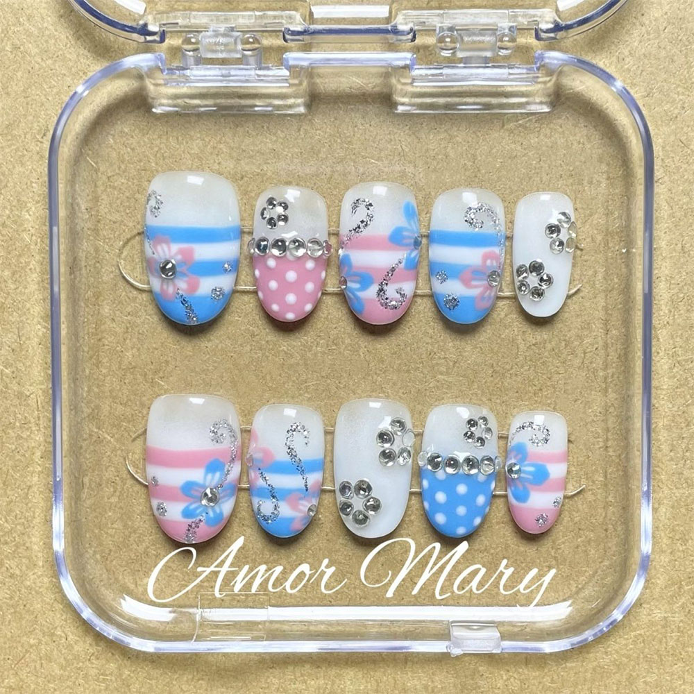 Sommerfrische 3D-Blumen-Diaman – Nail Art Love Bewertung und Preis