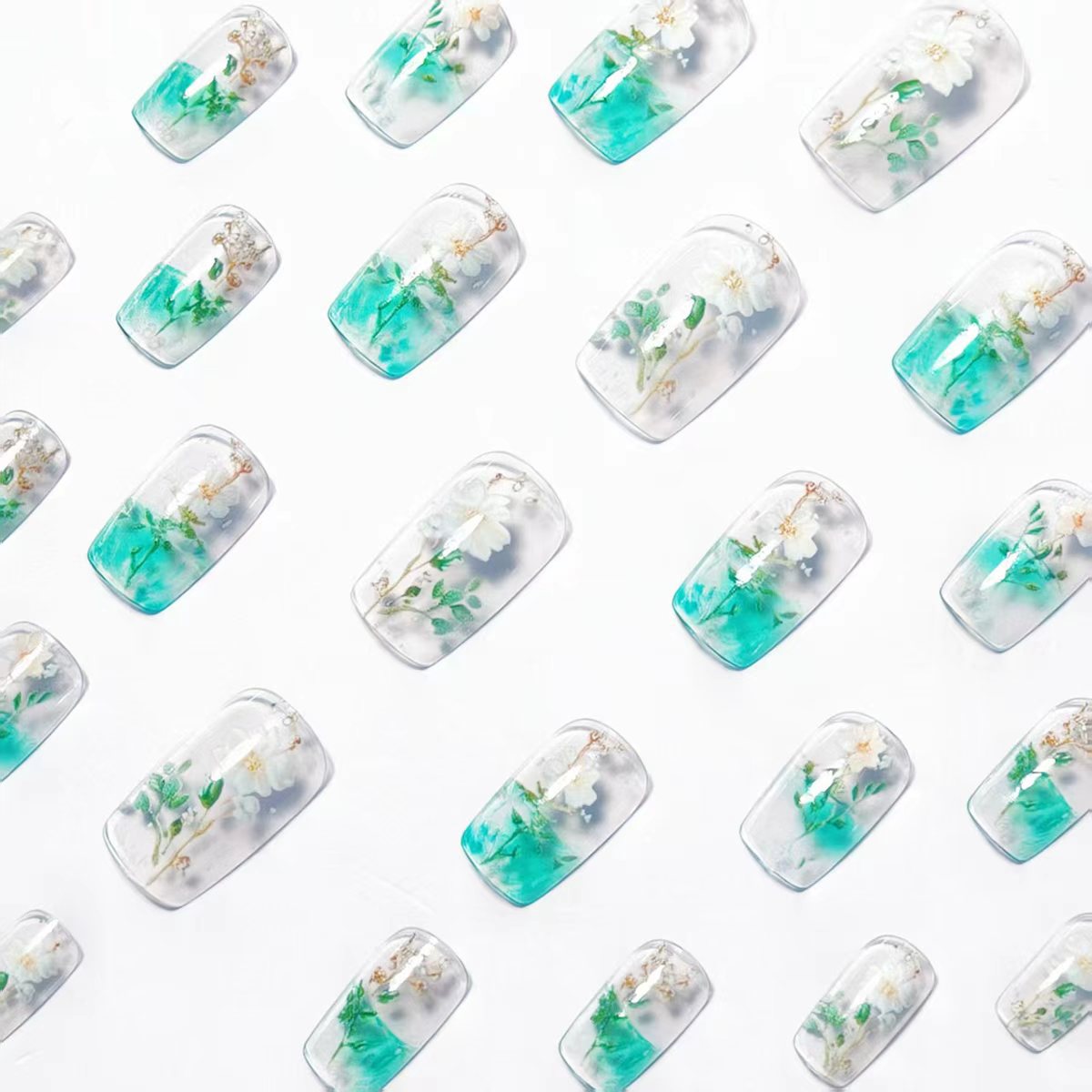 Mittellange künstliche Nägel f – Nail Art Flower Bewertung und Preis