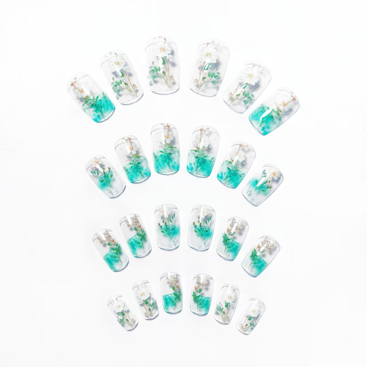 Mittellange künstliche Nägel f – Nail Art Flower Bewertung und Preis