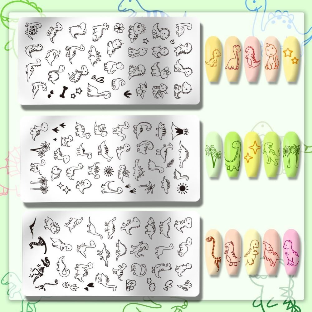 3er-Set Dinosaurier-Nagelstemp – Nail Art Love Bewertung und Preis