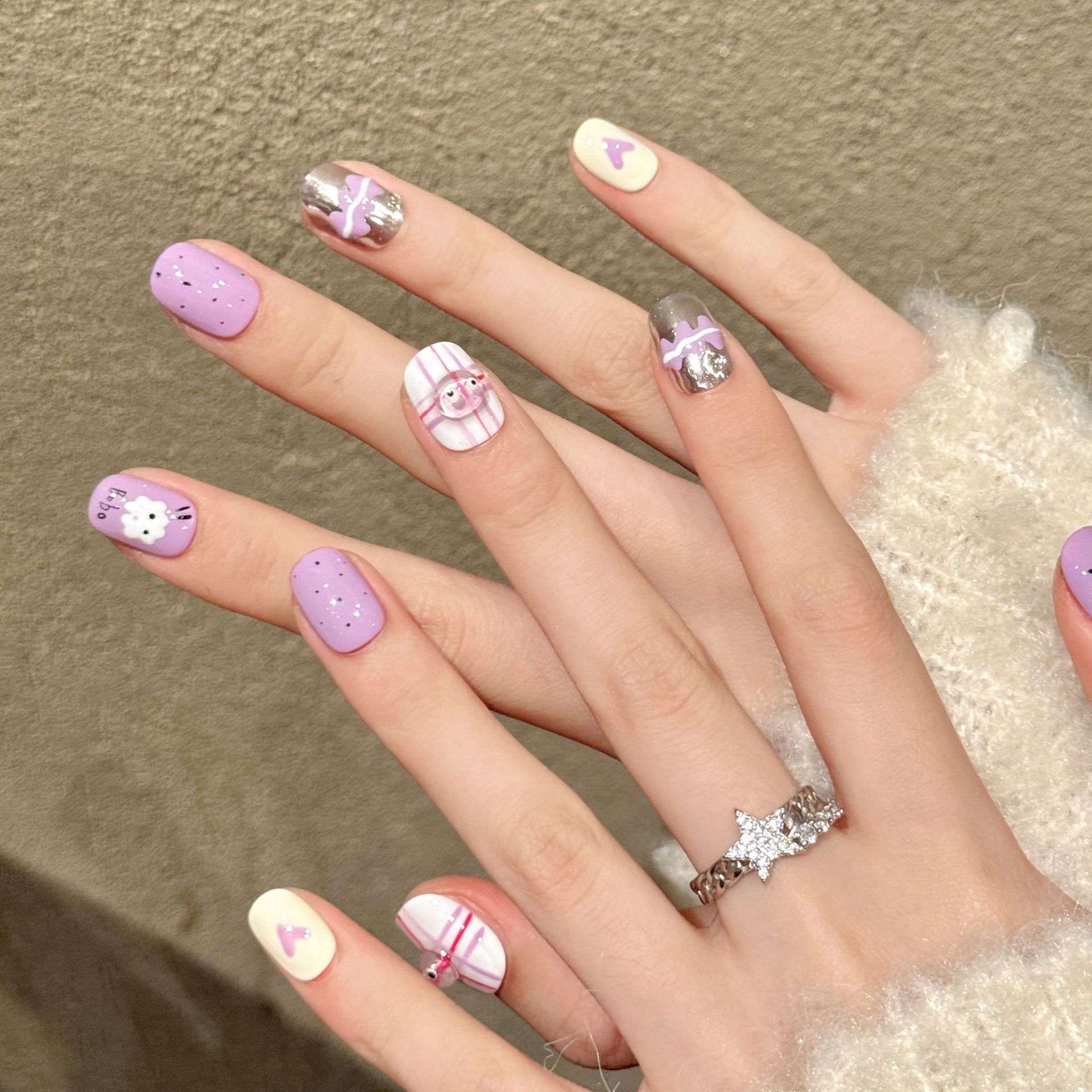 10 Stück handgefertigte, gepre – Nail Art Love Bewertung und Preis