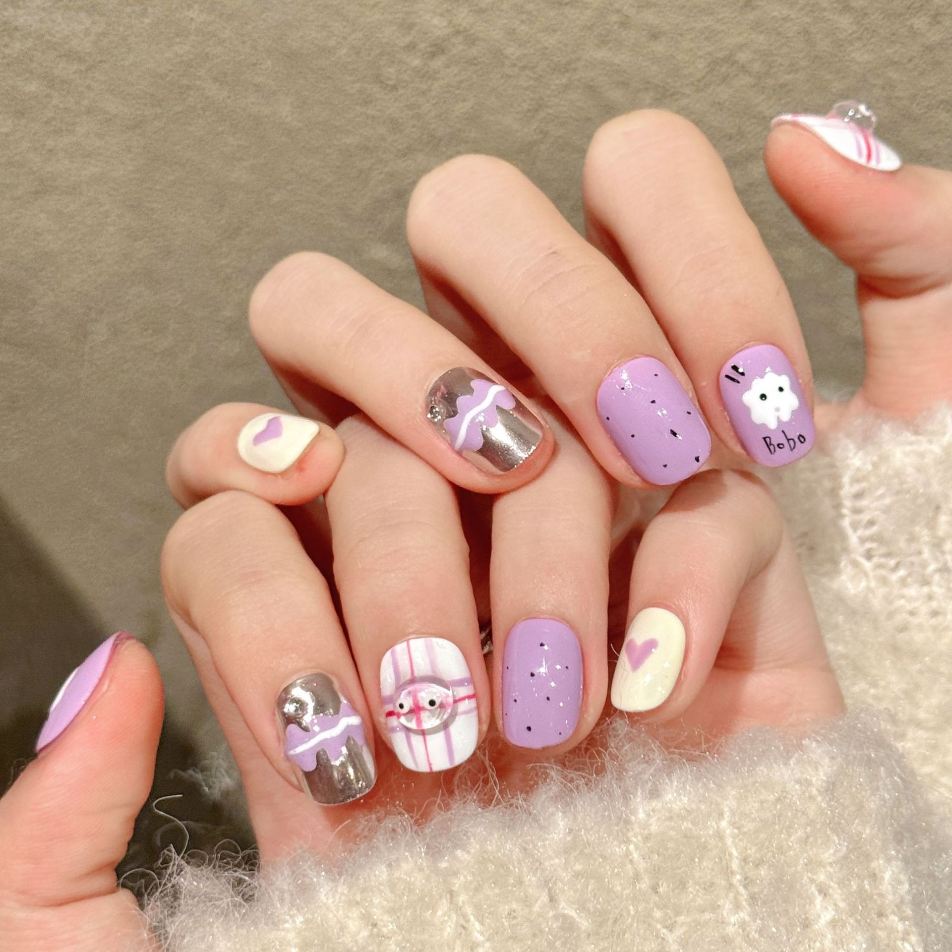 10 Stück handgefertigte, gepre – Nail Art Love Bewertung und Preis