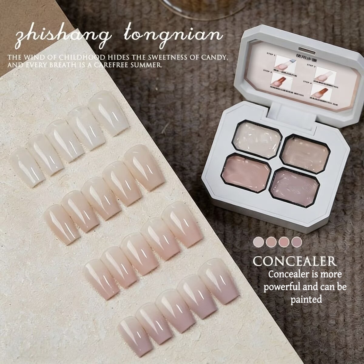 4 Farben im Farbverlauf: Rosa, – Nail Art Halal Bewertung und Preis